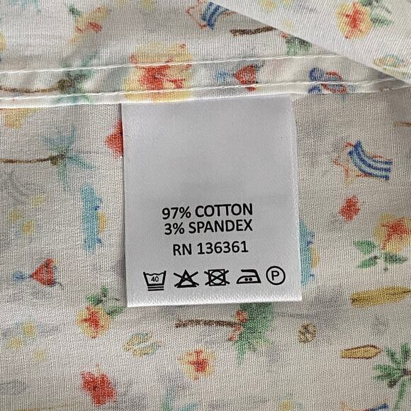 Quieti Men's XL Short Sleeve Button-Down Shirt Beach Theme Print NEW - Picture 10 of 12